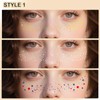 14PCS Glitter Freckles Face Tattoo Gold + Silver Face Makeup