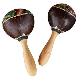 DA'IKI Shekere Maracas Afican Art Work Craft Lizard Art - 5" Diameter Dark Brown