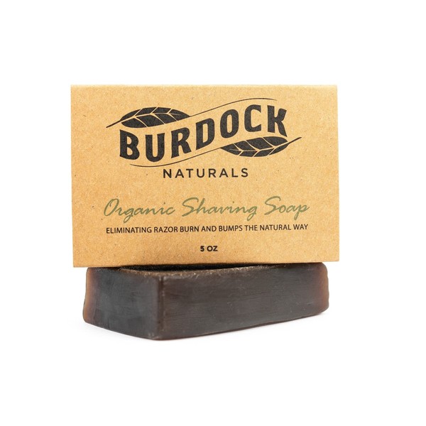 Burdock Naturals Organic Shaving Soap - All natural cure for razor burn and bumps