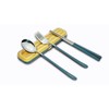 DOUEAT Portable Utensils Set Case with Fork, Spoon, Chopsticks; Reusable
