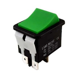 Lamb, WB24E, Switch, Green, Rocker DPST Momentary