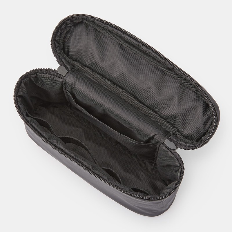 MUJI 83525460 Nylon Hand Pouch, Thin, Black, Approx. 8.1 x