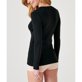 T-Shirt a Maniche Lunghe in Thermolactyl Traforato Nero M