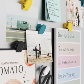 SMART&COOL 8 Pack 1.16 Inches Anti-Scratch Magnetic Clips with Silicone-Coated Base, Fridge Magnets, Office Supplies, Multicolored