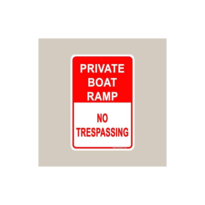 ZMKDLL Private Boat Ramp No Trespassing Camp Boat Launch Indoor/Outdoor
