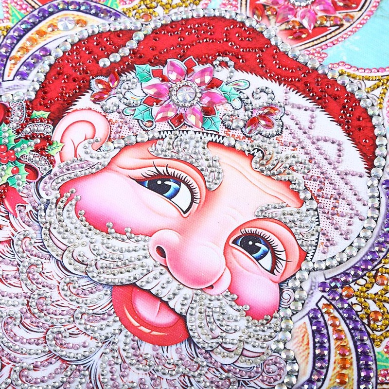 Children Handmade Santa Clause Pattern DIY Stereo Feeling Rhinestone Diamond