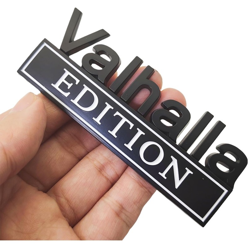 2pcs Valhalla Edition Metal Car Truck Bumper Emblem 3D Badge