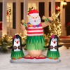 Holiday Time 6 Foot Animated Airblown Hula Dancing Santa Scene