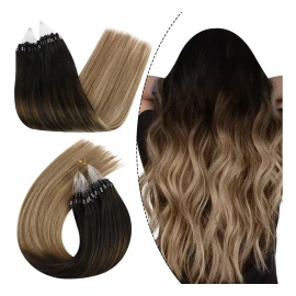 Ugeat Extensiones Cabello Real #2/6/12 Balayage Marrón 14in 50gr