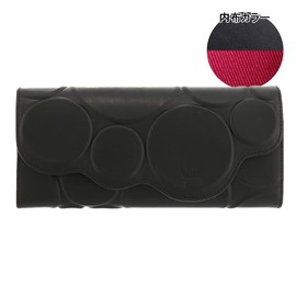 Sibilla 5470231 Women's Long Wallet, Genuine Leather, Silk, Long Wallet, Bill Compartment, Leather, Cowhide, [10] Black