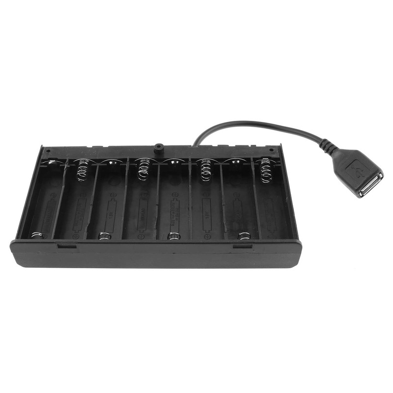 DGZZI Cargador USB hembra para 8 pilas AA con interruptor