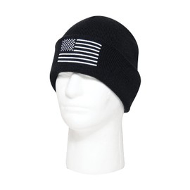 Rothco 57877: Us Flag Embroidered Fine Knit Watch Cap
