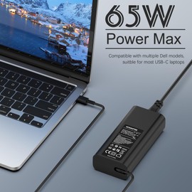 USB C Netzteil Ladegerät 65W PD-Schnellladung für Lenovo, HP, Dell, Typ C Laptop Ladegerät 20V 3.25A