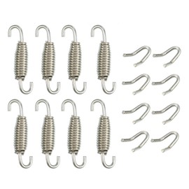 A ABSOPRO 8 Piece Exhaust Springs Motorcycle Exhaust Pipe Spring 55 mm with U-shaped Pull Hook