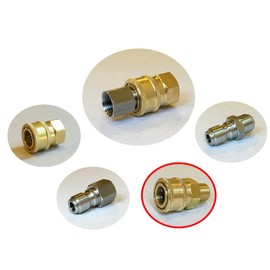 HOTEISON One-Touch Coupler, High Pressure Washer, Washing Nozzle, High Pressure Hose, Connection, Universal Socket, Adapter, 3/8 (Female-G3/8 Male Thread)