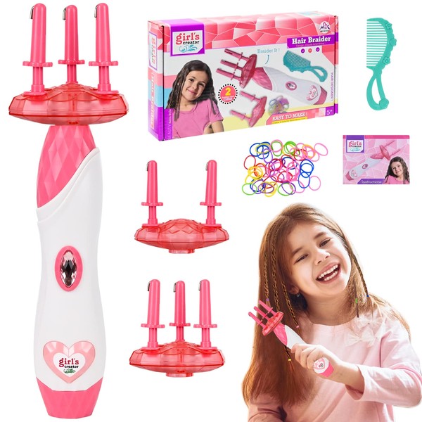 FORMIZON Automatic Hair Braider, Electric Hair Braider Machine Children with Hair Bobbles and Hair Jewellery Machine, Magic Hair Styling Tools, Gifts for 5 6 7 8 9 10 Girls
