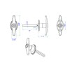 M LOCK 2 SETS 6" BlackT Handle Door Lock Replacement