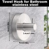 Dntorx Suction Cup Hooks, Silver Stainless Steel Suction Hook for
