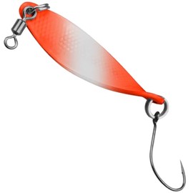 FTM Spoons for Trout Fishing Spoon WOB 3.2 g 4 cm Colour: Neon Orange Lumi/Black Glitter