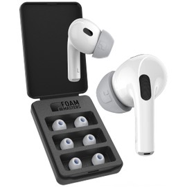 Foam Masters Ultra-Premium Memory Foam Ear Tips for AirPods Pro 1st & 2nd Gen | 3 Pairs | Black Magic Version 6.0 | Comfortable | Secure | Better Noise Cancellation | Replacement Buds
