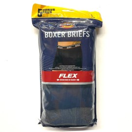 Dickies Men's Dickies 5-Pack Cotton Contour Pouch Boxer Briefs - Red Ast - L (36-38)