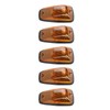5Pcs Cab Marker Light Weatherproof Amber Teardrop Cab Top Running