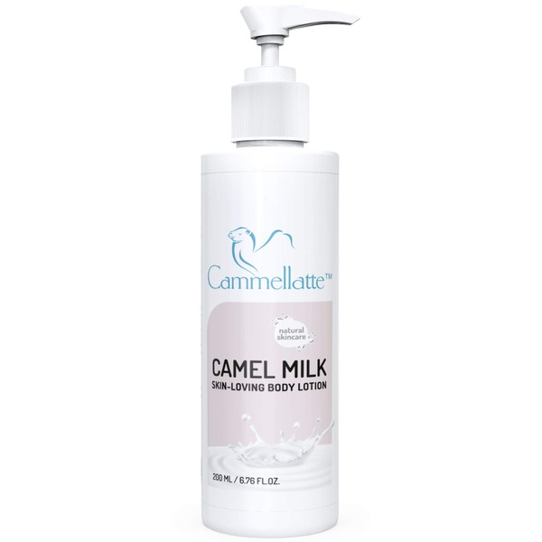 Cammellatte Camel Milk Body Lotion. Daily Moisturizer, Natural Skincare, Containing Superfood Camel Milk with Vitamins, AHAs, and Fatty Acids 6.76 Ounces