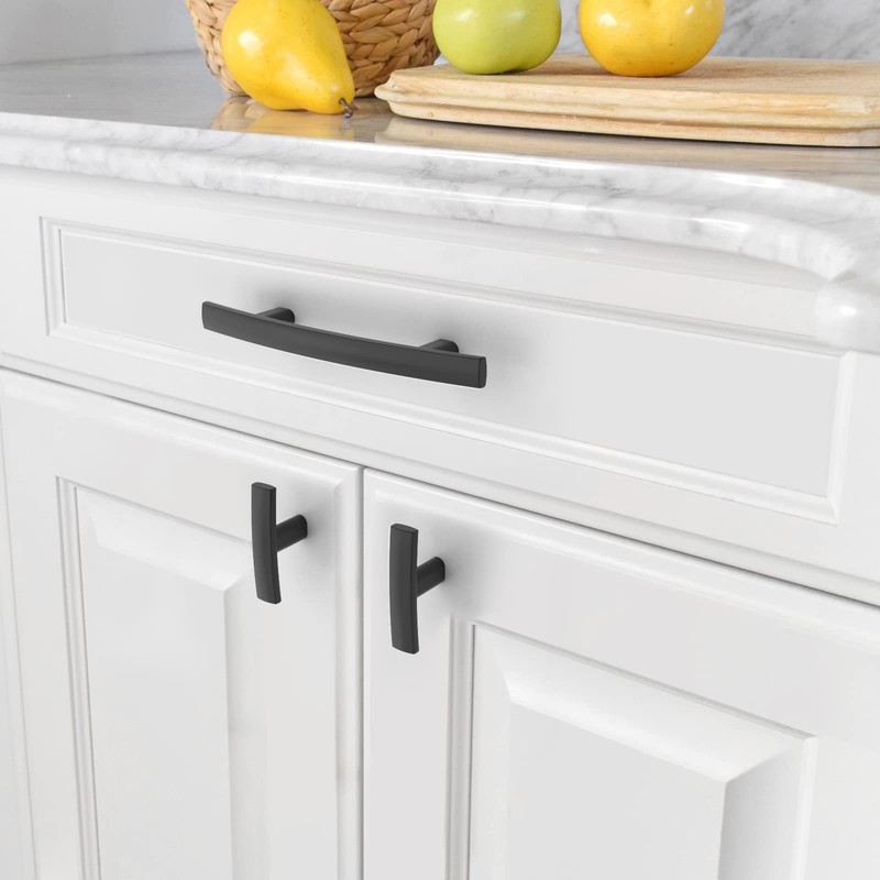 Amerdeco 10 Pack Matte Black 3 Inch(76mm) Hole Centers Kitchen