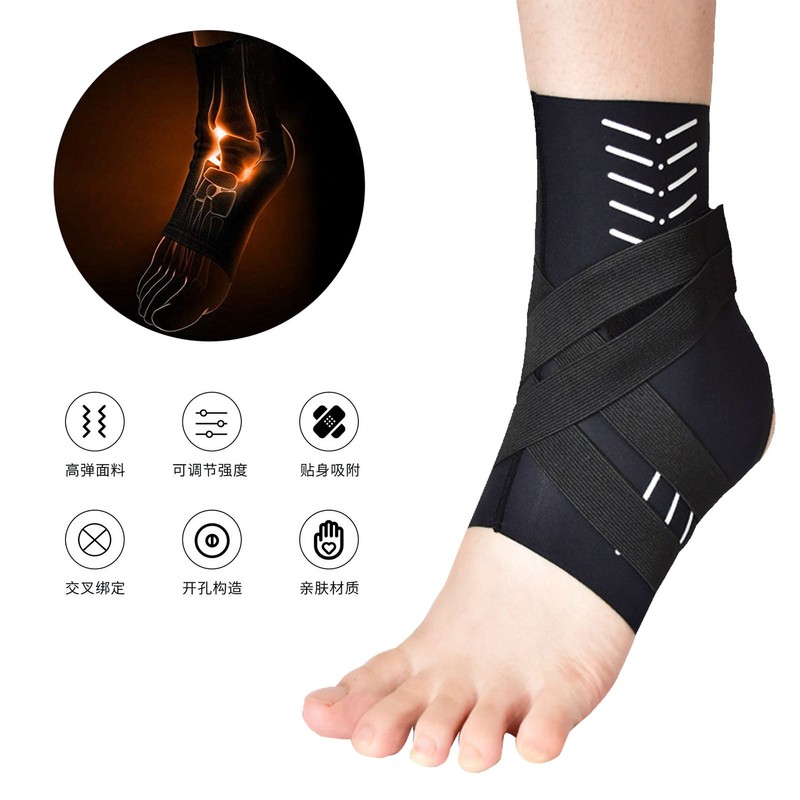 Ankle Support Brace Breathable Relieve Discomfort Foot Compression Sleeve Wraps