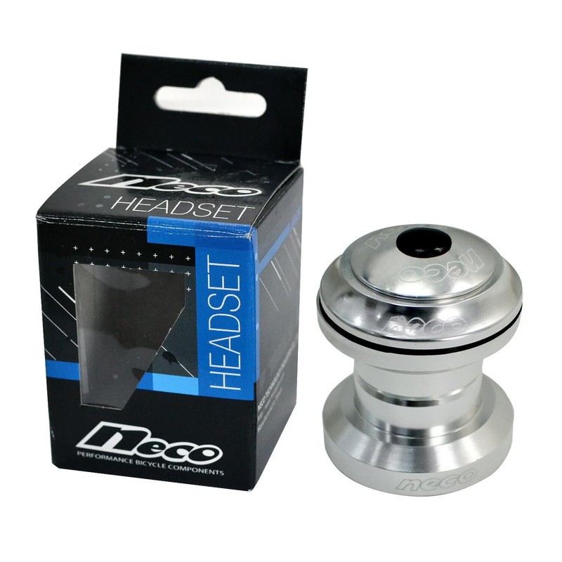 NECO 1" CNC Alloy Threadless 1 Inch Headset, Silver, NC2863