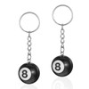 2 PCS 8 Ball Keychain Billiards Ball Keyring Creative Number