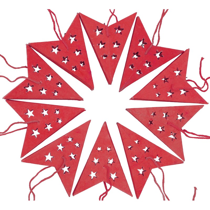 Guru-Shop Mini Star Fairy Lights, Red