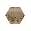 Marketing Holders 3" Hexagon Mirror Acrylic Bronze Pack of 25