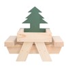 Squirrel Picnic Table Wooden Funny Squirrel Feeder with Corn Cob