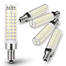 ALIDE E12 10W 6000K LED Candelabra Bulbs 100w Equivalent 1200lm 0.73 * 3.15inch, Non-dimmable, 5Pack