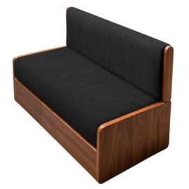 Verdanzia RV Dinette Cushion Covers, Stretchable Camper Cushion Covers,Washable Loveseat Sofa Furniture Protector for RV Camper Car Bench (1 Backrest Cover & 1 Bench Cover,Black)