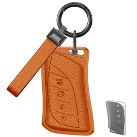 for Lexus Key Fob Cover, Premium Aluminum and Leather Protector Case