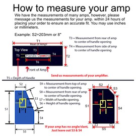 DCFY Guitar Amplifier Cover Compatible for Marshall Cabinet 1960AX | Black Nylon