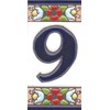 House Numbers, Ceramic Numbers & Letters Tiles, Floral Cherry Design,