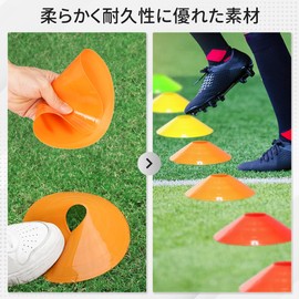 GHB Marker Cones Training Cones Soccer Cones Color Cones Set of 20 Dribble Markers 5 Colors for Baseball, Tennis, Practice Equipment, Stand and Storage Bag Included