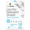 CleanScents Laundry Detergent Sheets (120 Sheets) (Fragrance Free)