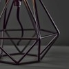 MiniSun Modern Small Satin Black Metal Basket Cage Table Lamp