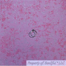 Michael Miller Fabrics BonEful FABRIC FQ Cotton Quilt Light Pink Tone Silver Metallic Glitter Dot Frost