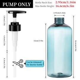 Segbeauty 3pcs Lotion Dispenser Pump Head, Shampoo Shower Bottle Pump Replacement, Empty Refillable Bottle Tube Pump Top for Soap Conditioner Hand Soap Body Wash Bathroom Kitchen