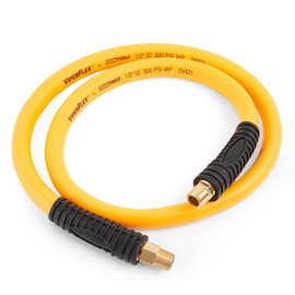 ViperFlex 24421 Air Compressor Hose, 1/2" x 4Ft Hybrid Polymer Air Hose for Pneumatic Tools, Flexible to -30°F with 300 PSI Rating and Abrasion-Resistant Cover