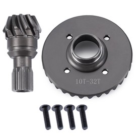 Runup Steel 32/10T Front and Rear Differential Gear Kit for 1/5 Traxxas X-MAXX 6S / X Maxx 8S / XRT 1/6 8S Monster 4WD Truck Upgrades (Rear Pinion + Differential Ring)