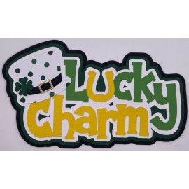 Handmade St. Patrick's Day - Lucky Charm - Paper Piecing Scrapbook Embellishment Die Cuts