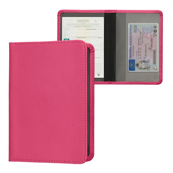 kwmobile vehicle registration certificate case with card slots. Faux leather