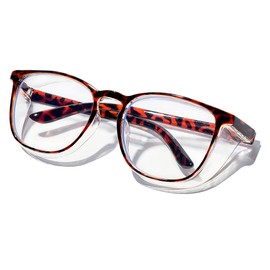 cutegogo Safety Glasses for Women Anti Fog, Stylish Safety Goggles Nurse Protective Eyewear Anti-Dust Blue Light Filter (Square-Red Leopard)