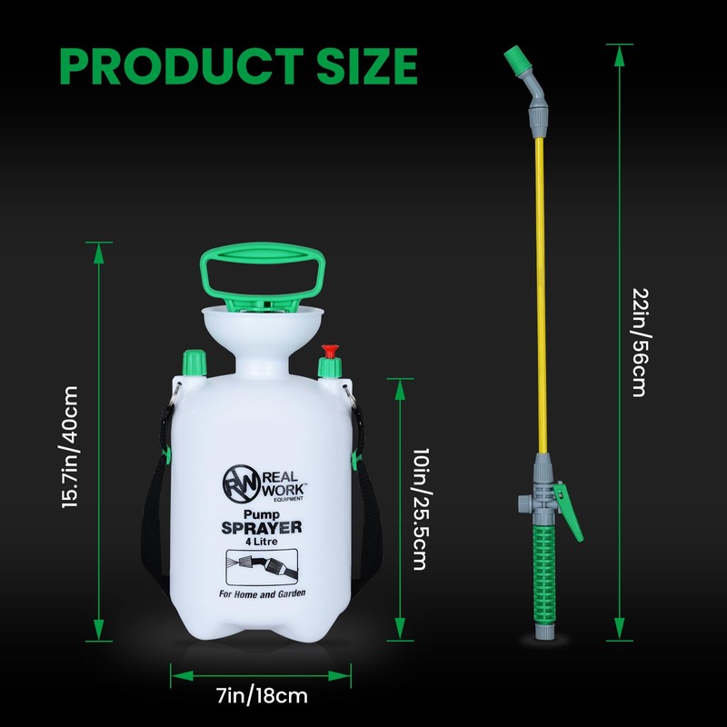 REALWORK 2pk 1-Gallon Handheld Tank Sprayer with Easy-Carry Shoulder Strap